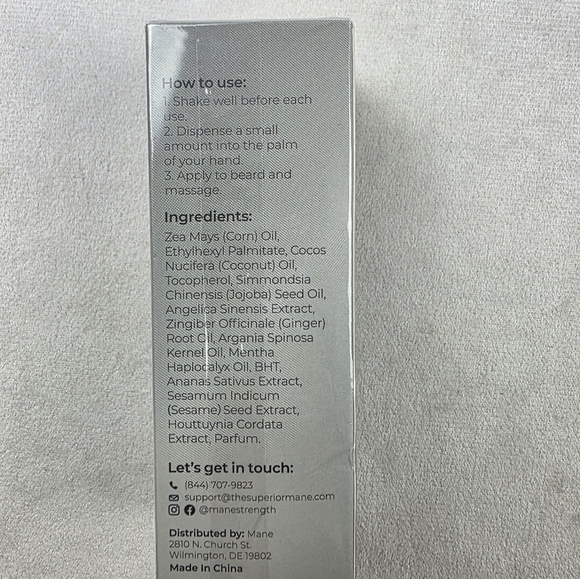 NWT Mane Beard Growth Oil 1.7 Fl Oz Full Size - Picture 7 of 8